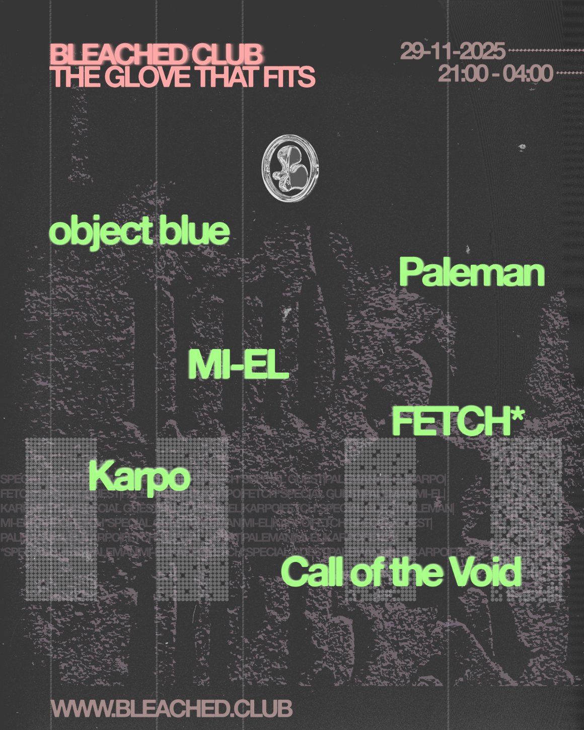 Bleached Club with object blue, Paleman, mi-el, FETCH*, Karpo, Call of the Void