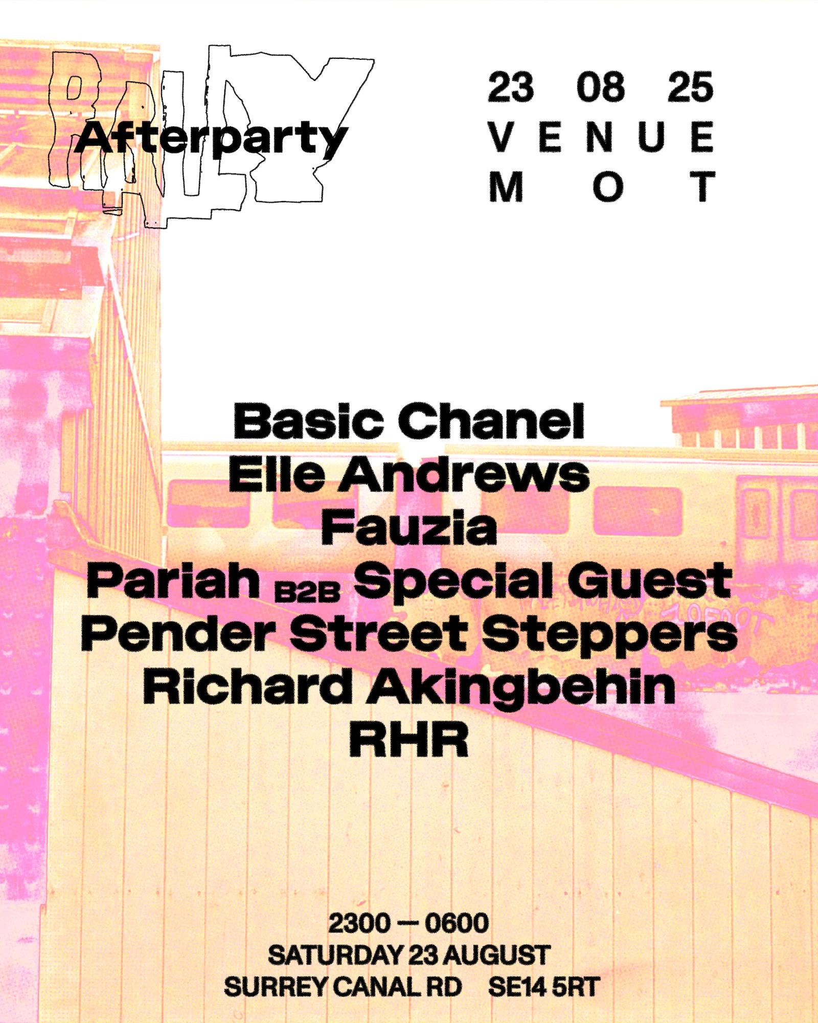 50 tickets OTD- RALLY: Ben UFO b2b Pariah, FAUZIA, Pender St Steppers, RHR, Richard Akingbehin,